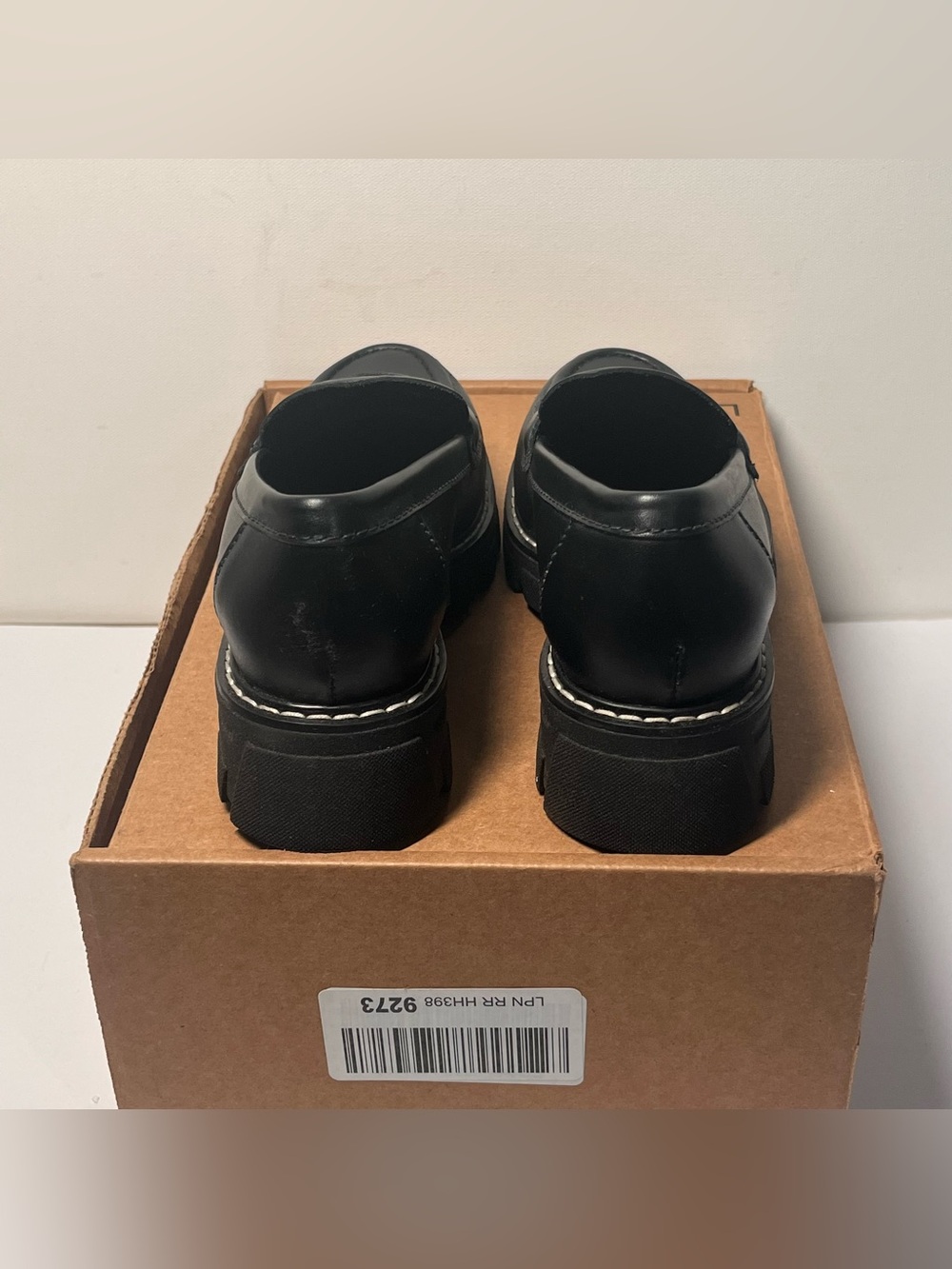 La Canadienne Douglas  Leather Chunky Penny Loafers - Picture 6 of 7